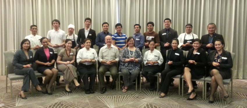 F1 Hotel Managers and Staff posing after their SERVICE EXCELLENCE session with VIC ALCUAZ & ANABELLE OCHOA